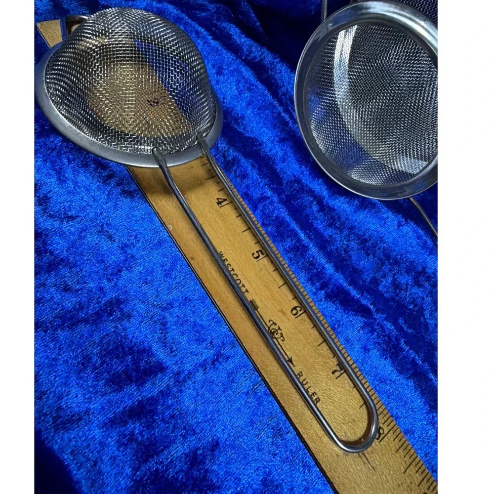 Nesting Mesh Strainer Set 3pc Silver Stainless Steel Kitchen Essentials VeryNice
